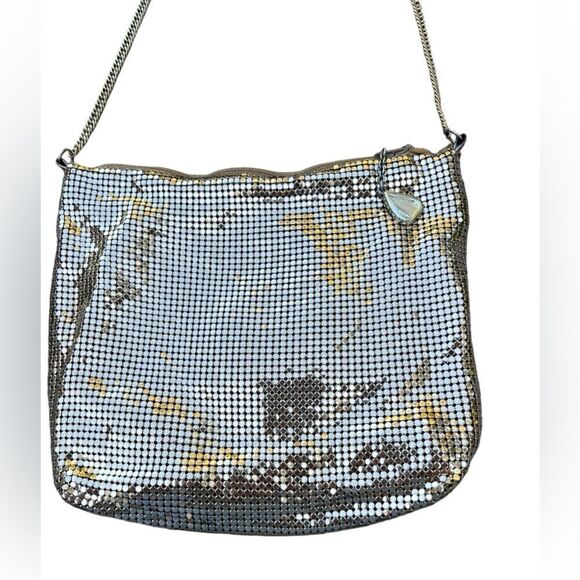 Vintage Whiting and Davis Gold Mesh Handbag chain crossbody - Picture 2 of 8
